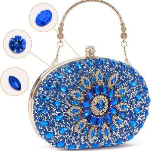 Sparkly Women's Evening Clutch Purses Rhinestone Bag Luxury Handbags For Wedding